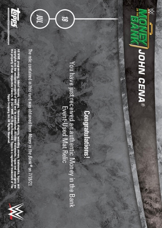 John Cena Returns to WWE trading card PW Catalog