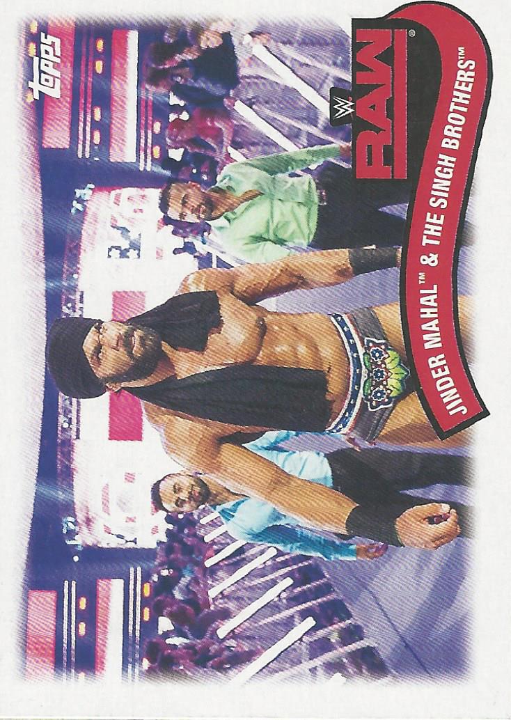 WWE Topps Heritage 2018 Jinder Mahal and The Singh Brothers TT-13 trading card PW Catalog