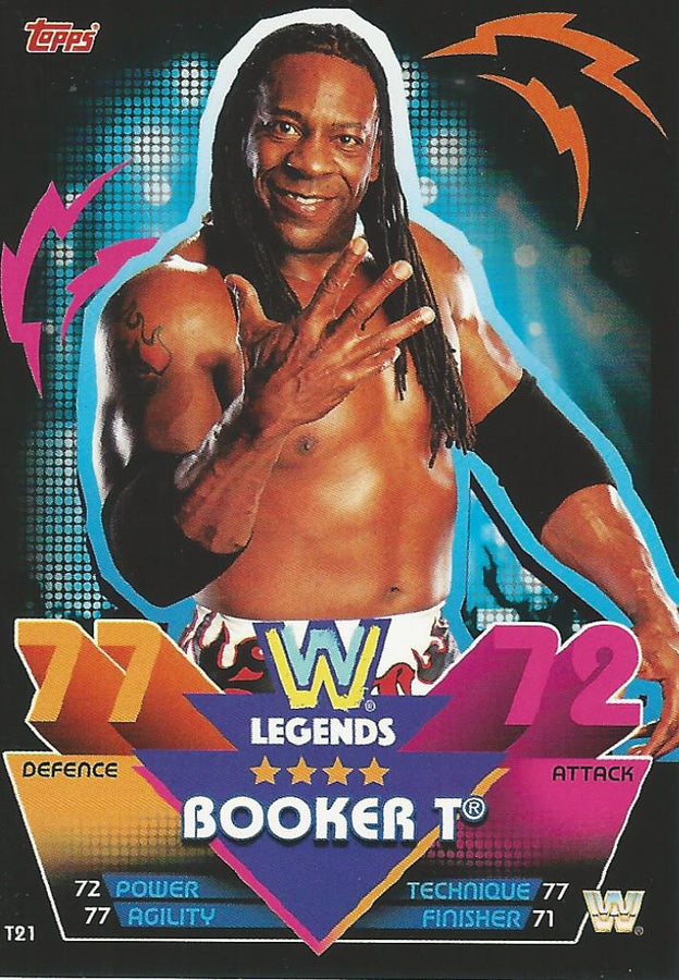 WWE Topps Slam Attax Reloaded 2020 Booker T T21 trading card PW Catalog