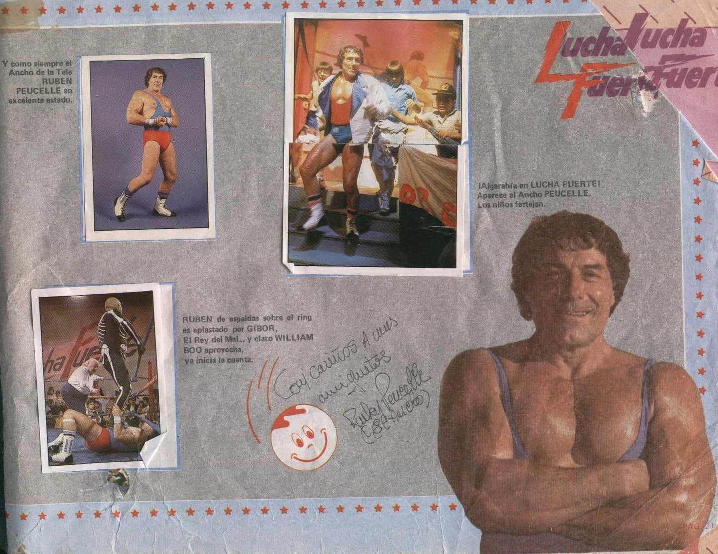 Lucha Fuerte Stickers Album From Argentina 1988 Stickers Album PW Catalog