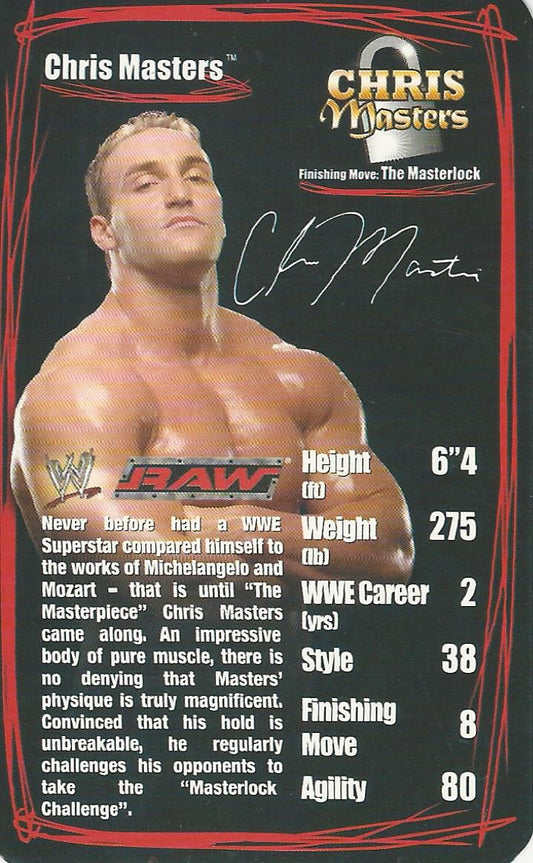 WWE Top Trumps 2006 Superstars 2 Chris Masters trading card PW Catalog