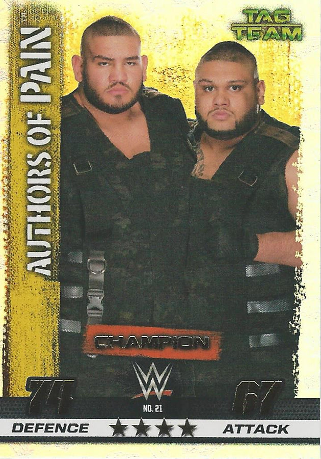 WWE Topps Slam Attax 10th Edition 2017 Champion Authors Of Pain #21