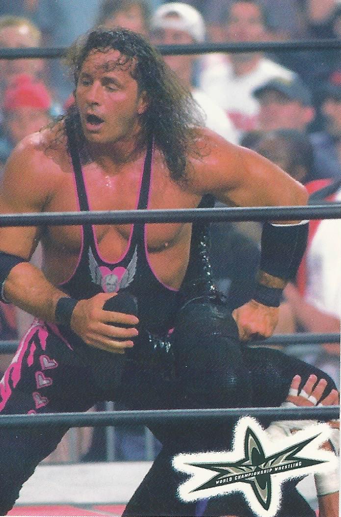 WCW Crazy Planet Stickers 1999 Bret Hart trading card PW Catalog