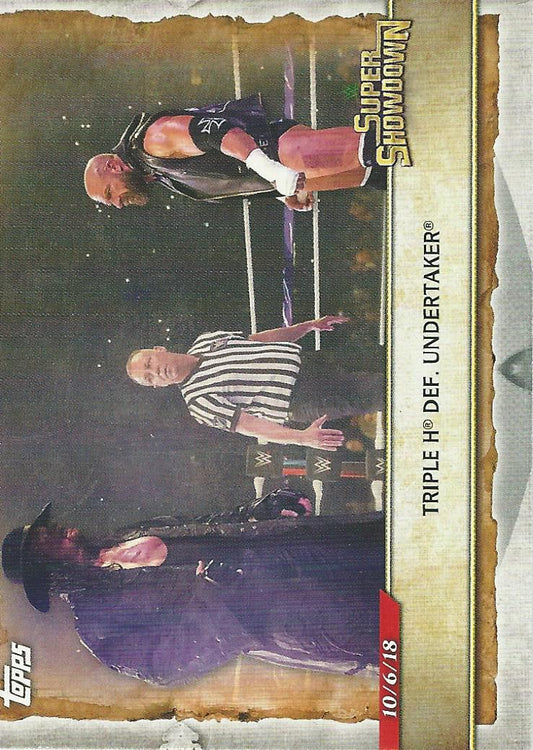 WWE Topps Road to Wrestlemania 2020 Undertaker and Triple H #21