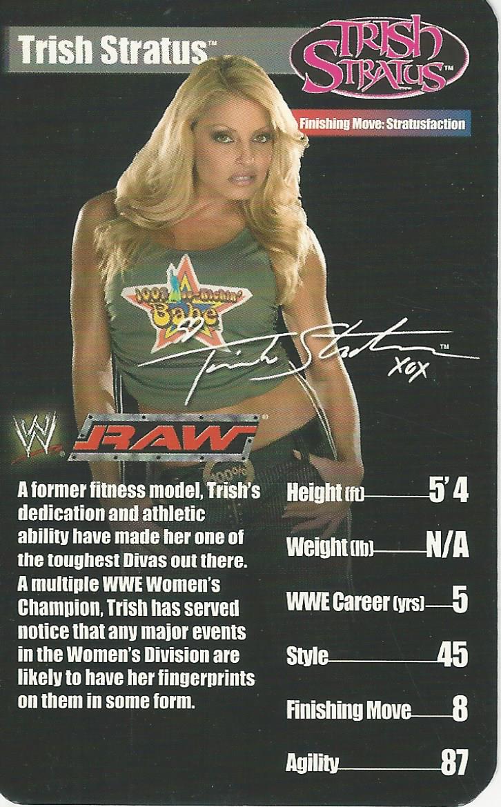 WWE Top Trumps Superstars 1 2005 Trish Stratus trading card PW Catalog