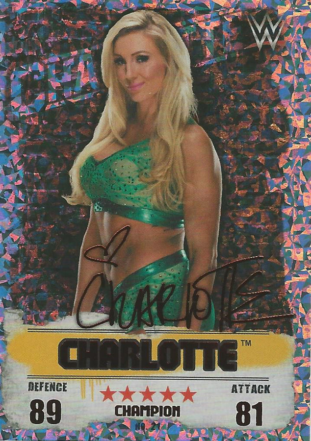 WWE Topps Slam Attax Takeover 2016 Charlotte Flair Red Champion #21