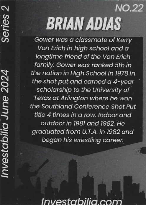 Brian Adias trading card PW Catalog