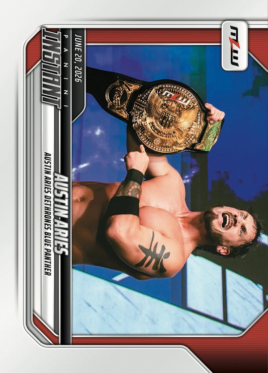 Austin Aries – Austin Aries Dethrones Blue Panther trading card PW Catalog