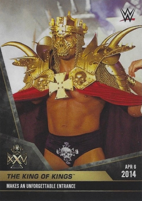APR 6 2014 – the King of Kings Makes an Unforgettable Entrance trading card PW Catalog