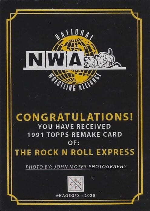 The Rock N Roll Express NWA World TAG Team Champions trading card PW Catalog