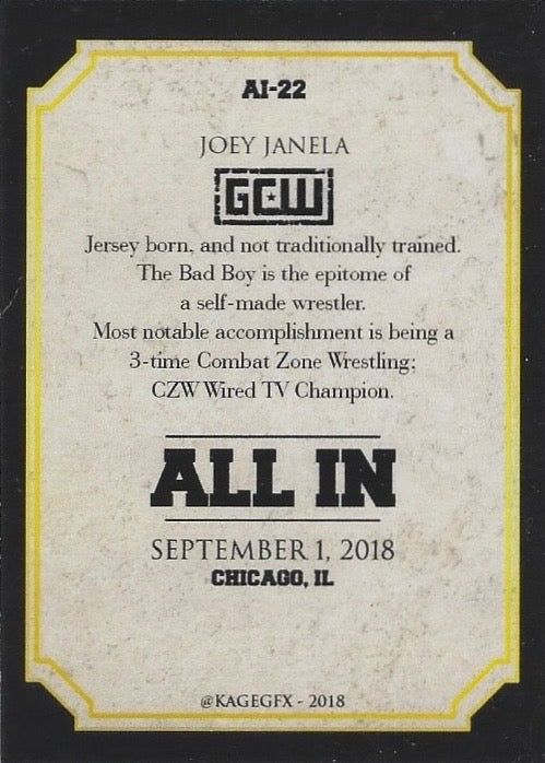 Joey Janela “the Bad Boy”