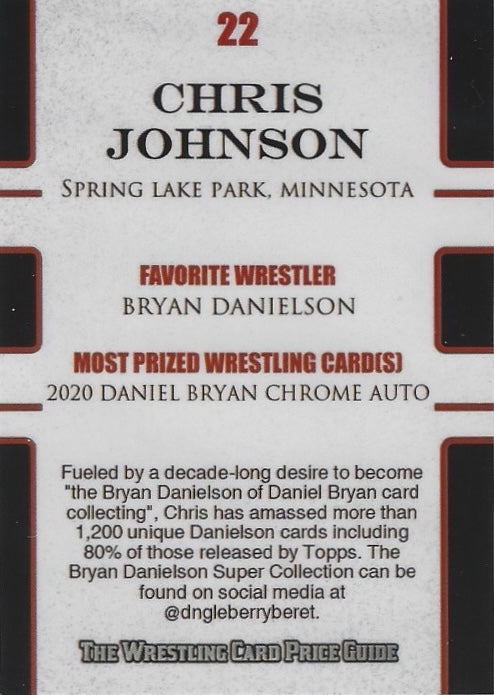 Chris Johnson trading card PW Catalog