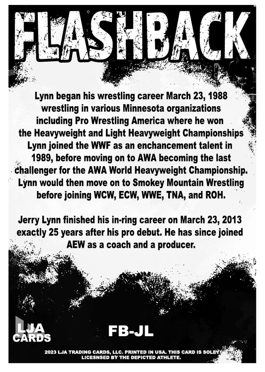 Flashback – Jerry Lynn trading card PW Catalog