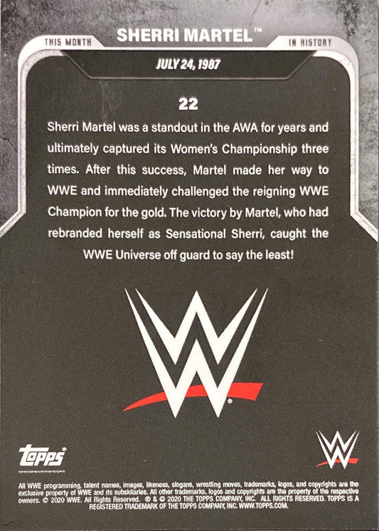 WWE – July 24, 1987 Sherri Martel Wins the WWE Women’s Championship trading card PW Catalog