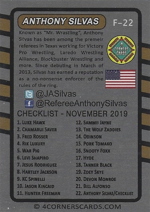 Anthony Silvas / Checklist