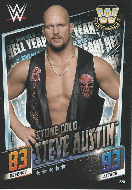 WWE Topps Slam Attax 2015 Then Now Forever Stone Cold Steve Austin #220