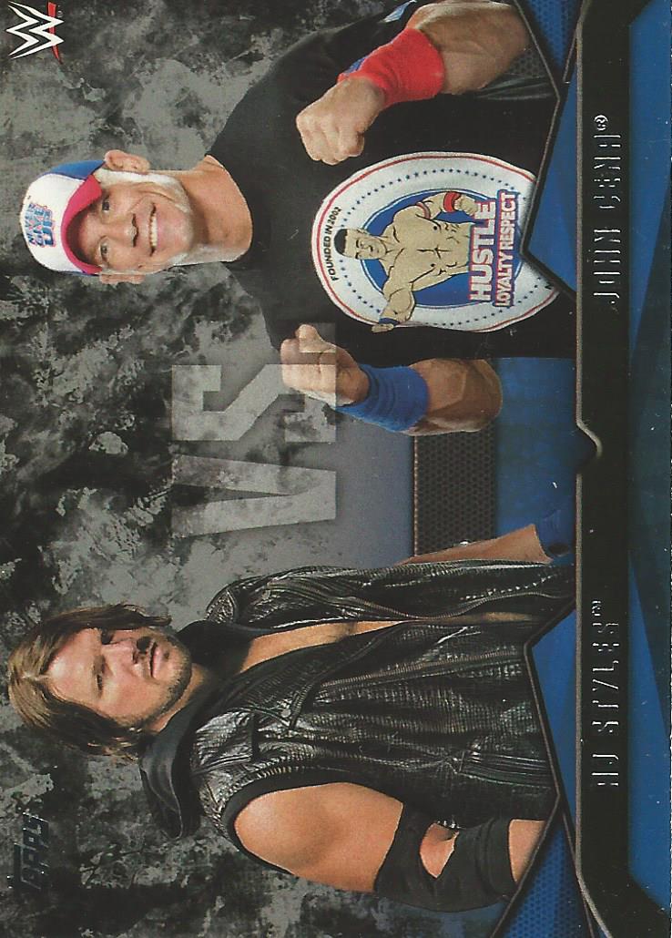 WWE Topps Then Now Forever 2016 AJ Styles vs John Cena #1