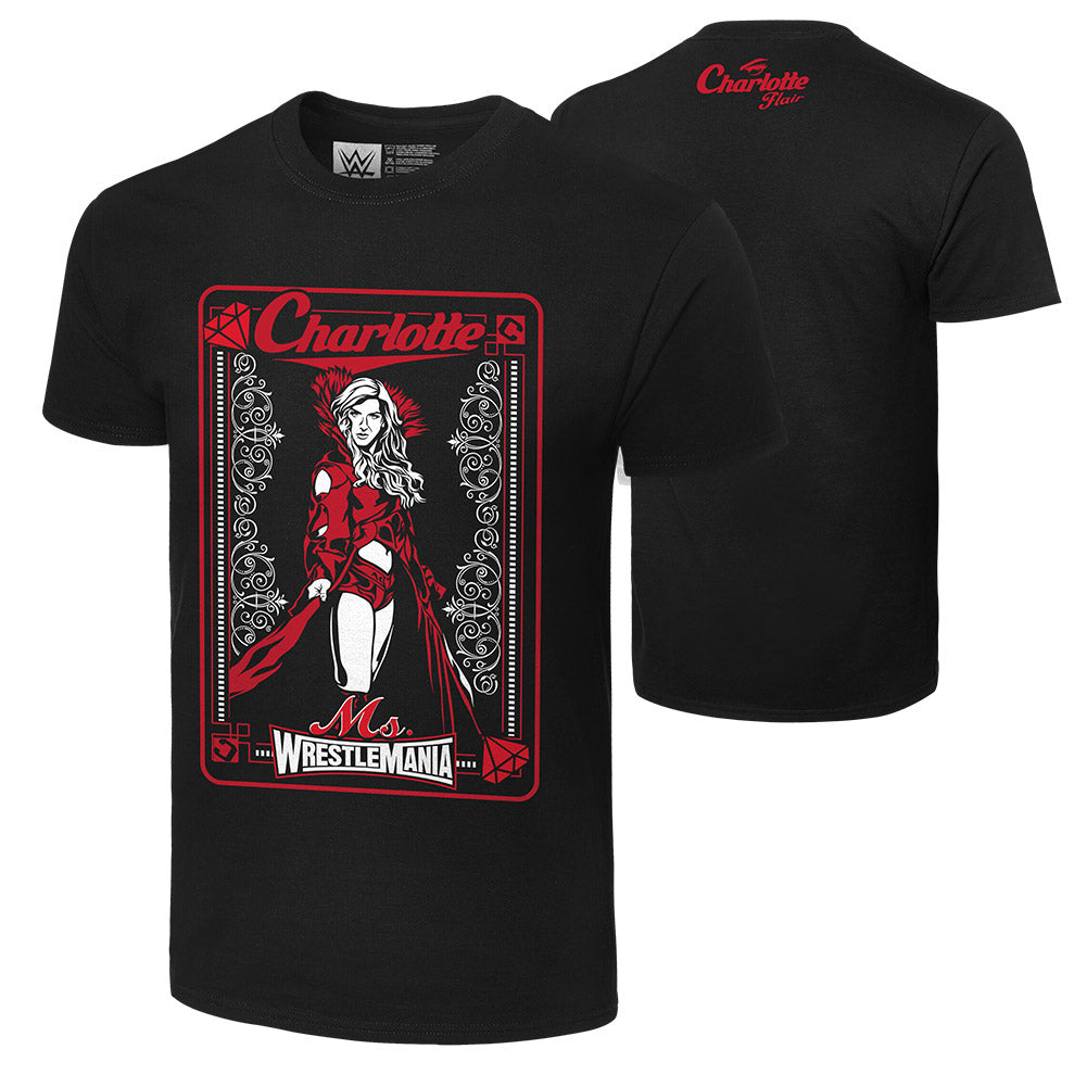 Charlotte Flair "Ms. WrestleMania" Authentic T-Shirt T-Shirt PW Catalog