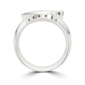 Charlotte Flair Asymmetric Ring in Sterling Silver
