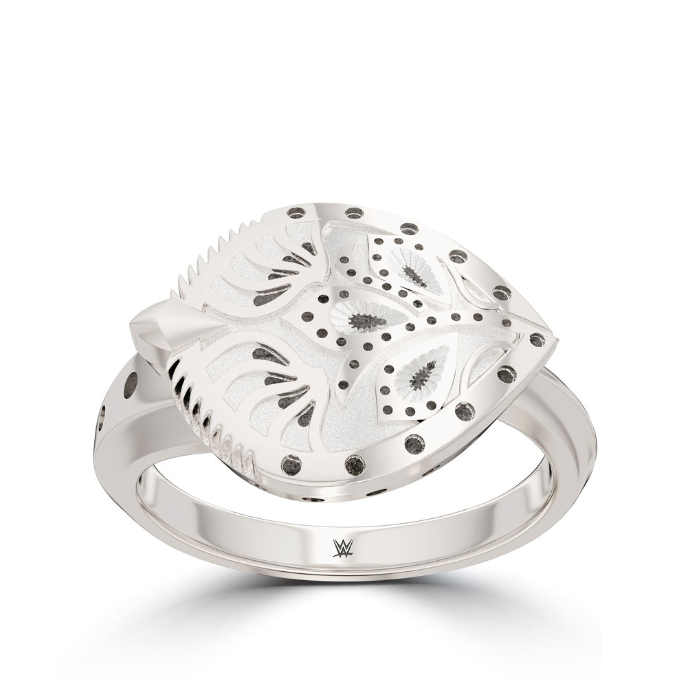 Charlotte Flair Asymmetric Ring in Sterling Silver
