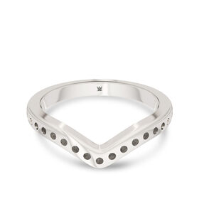 Charlotte Flair Bixler Beaded Stackable Ring in Sterling Silver
