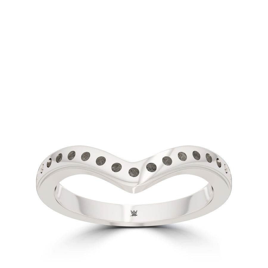 Charlotte Flair Bixler Beaded Stackable Ring in Sterling Silver