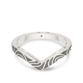 Charlotte Flair Bixler Milgrain Stackable Ring in Sterling Silver