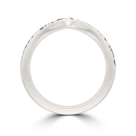 Charlotte Flair Bixler Milgrain Stackable Ring in Sterling Silver