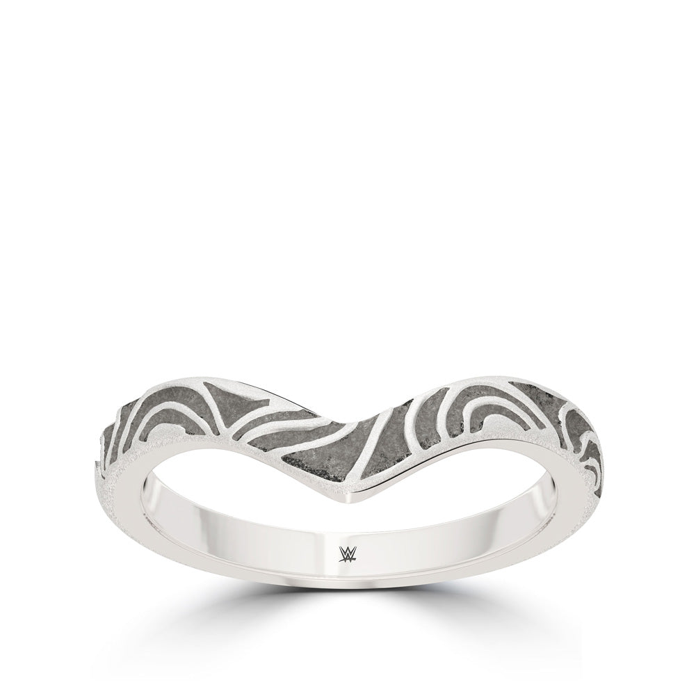 Charlotte Flair Bixler Milgrain Stackable Ring in Sterling Silver
