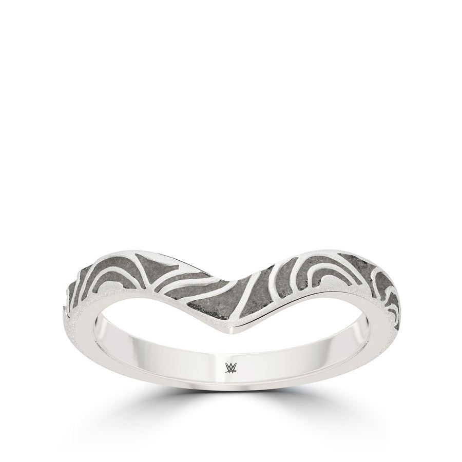 Charlotte Flair Bixler Milgrain Stackable Ring in Sterling Silver