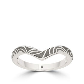 Charlotte Flair Bixler Milgrain Stackable Ring in Sterling Silver