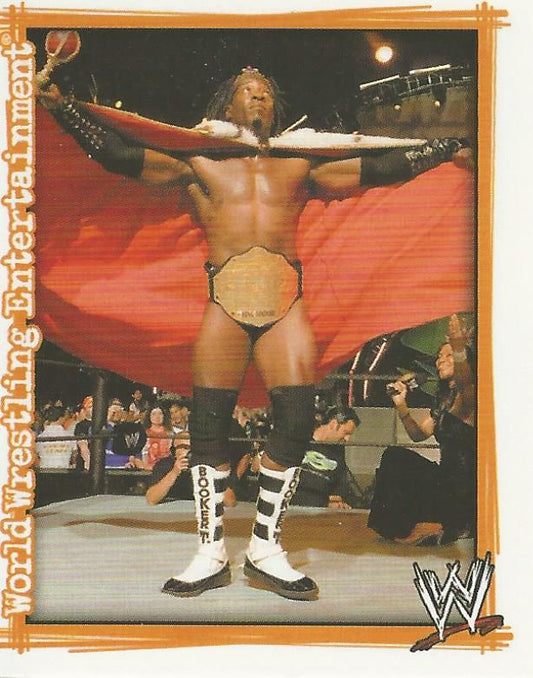 WWE Topps Superstars Uncovered 2007 Sticker Booker T P2 trading card PW Catalog