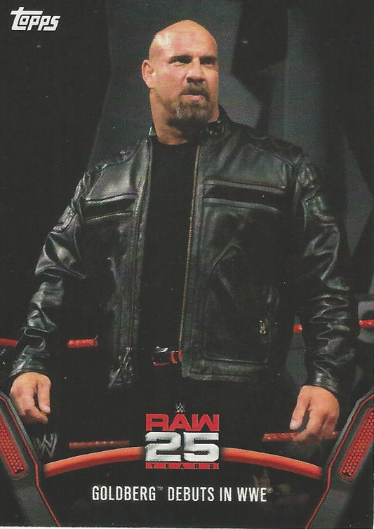 WWE Topps Then Now Forever 2018 Goldberg Raw-22 trading card PW Catalog