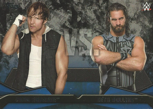 WWE Topps Then Now Forever 2016 Dean Ambrose vs. Seth Rollins #3