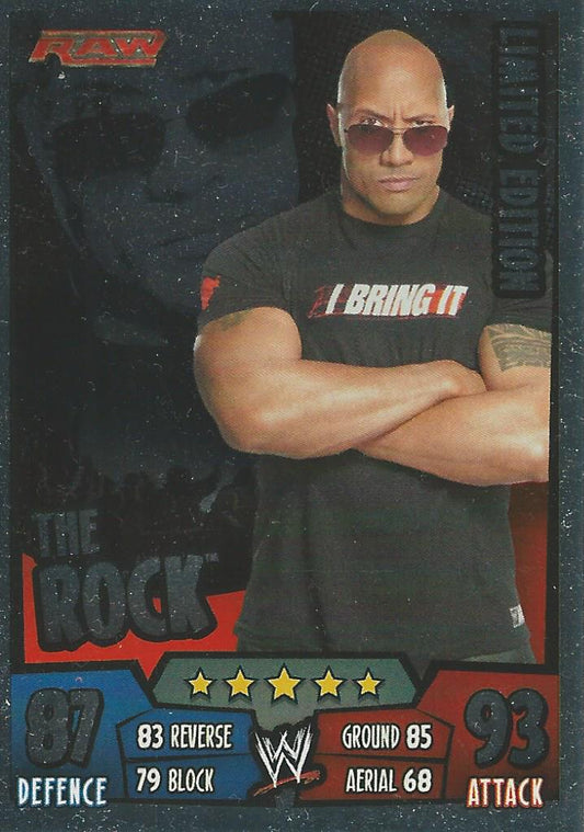 WWE Topps Slam Attax Rumble 2011 The Rock Limited Edition trading card PW Catalog