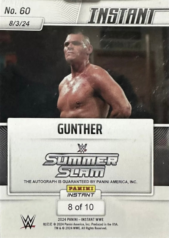 Gunther – Gunther Wins the World Heavyweight Championship trading card PW Catalog