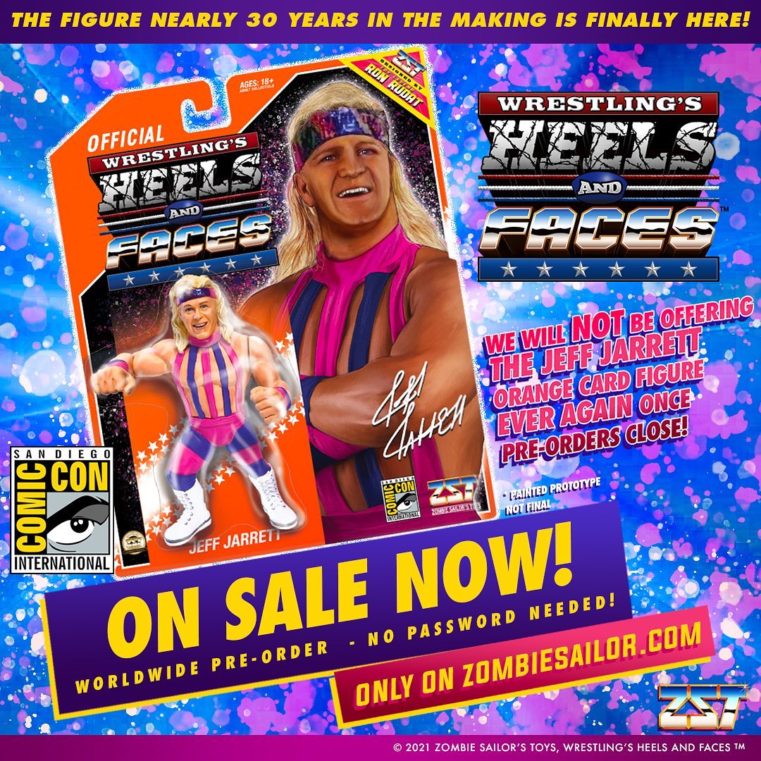 Zombie Sailor's Toys Wrestling's Heels & Faces San Diego Comic Con Exclusive Jeff Jarrett Action & Toy Figures PWcatalog