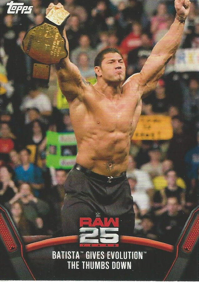WWE Topps Then Now Forever 2018 Batista Raw-25 trading card PW Catalog
