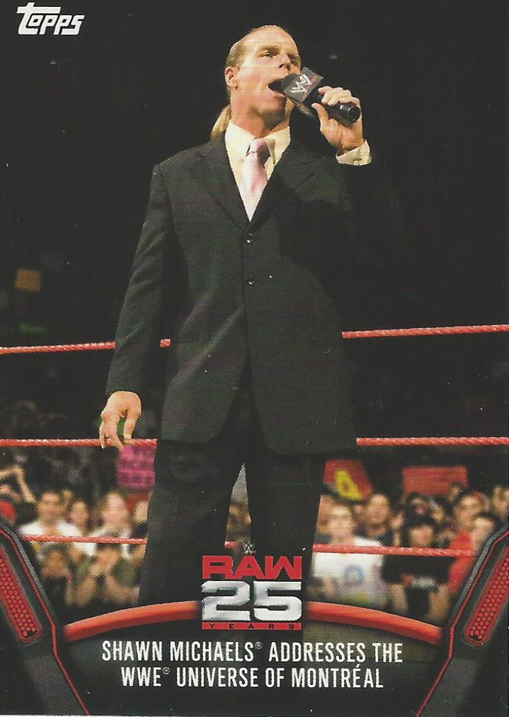 WWE Topps Then Now Forever 2018 Shawn Michaels Raw-27 trading card PW Catalog