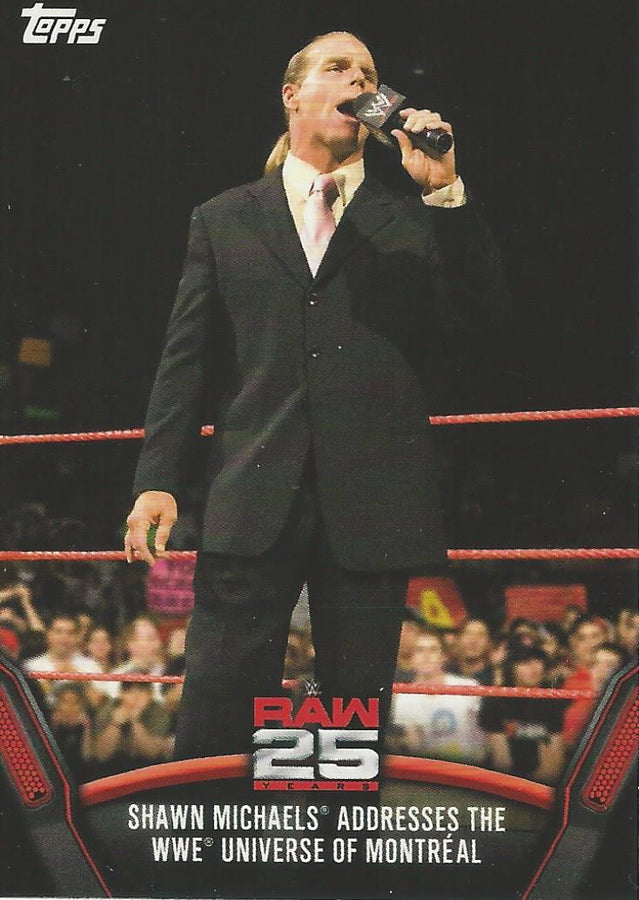 WWE Topps Then Now Forever 2018 Shawn Michaels Raw-27 trading card PW Catalog