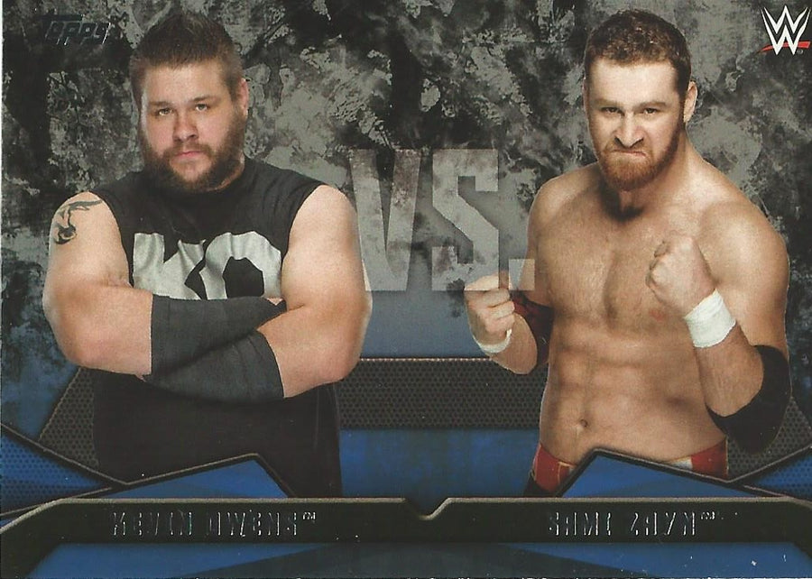 WWE Topps Then Now Forever 2016 Kevin Owens vs. Sami Zayn #7