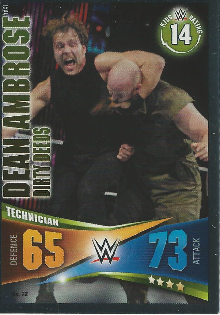 WWE Topps Slam Attax Rivals 2014 Dean Ambrose #22