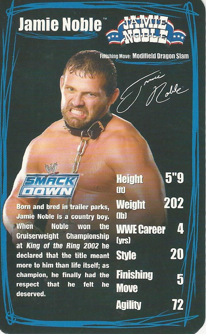 WWE Top Trumps 2006 Superstars 2 Jamie Noble trading card PW Catalog