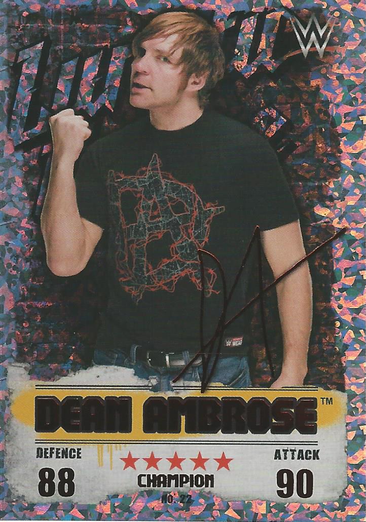 WWE Topps Slam Attax Takeover 2016 Dean Ambrose Red Champion #22