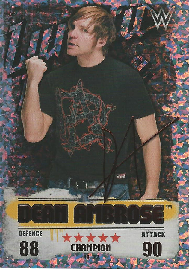 WWE Topps Slam Attax Takeover 2016 Dean Ambrose Red Champion #22