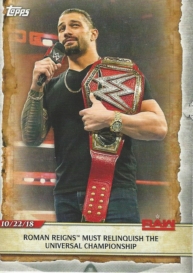 WWE Topps Road to Wrestlemania 2020 Roman Reigns #22