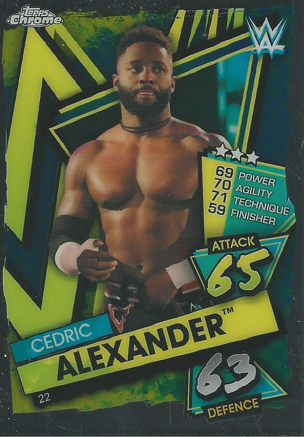 WWE Topps Slam Attax Chrome 2021 Cedric Alexander #22