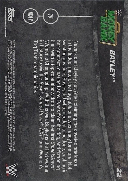 Bayley Cashes in to Win the Smackdown Women’s Championship trading card PW Catalog