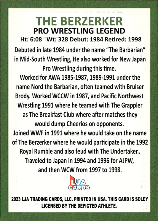 The Berzerker trading card PW Catalog