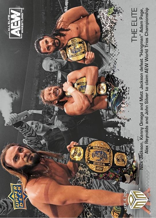 The Elite – Nick Jackson, Kenny Omega and Matt Jackson Defeat “Hangman” Adam Page, Alex Reynolds and John Silver to Claim AEW World Trios Championship